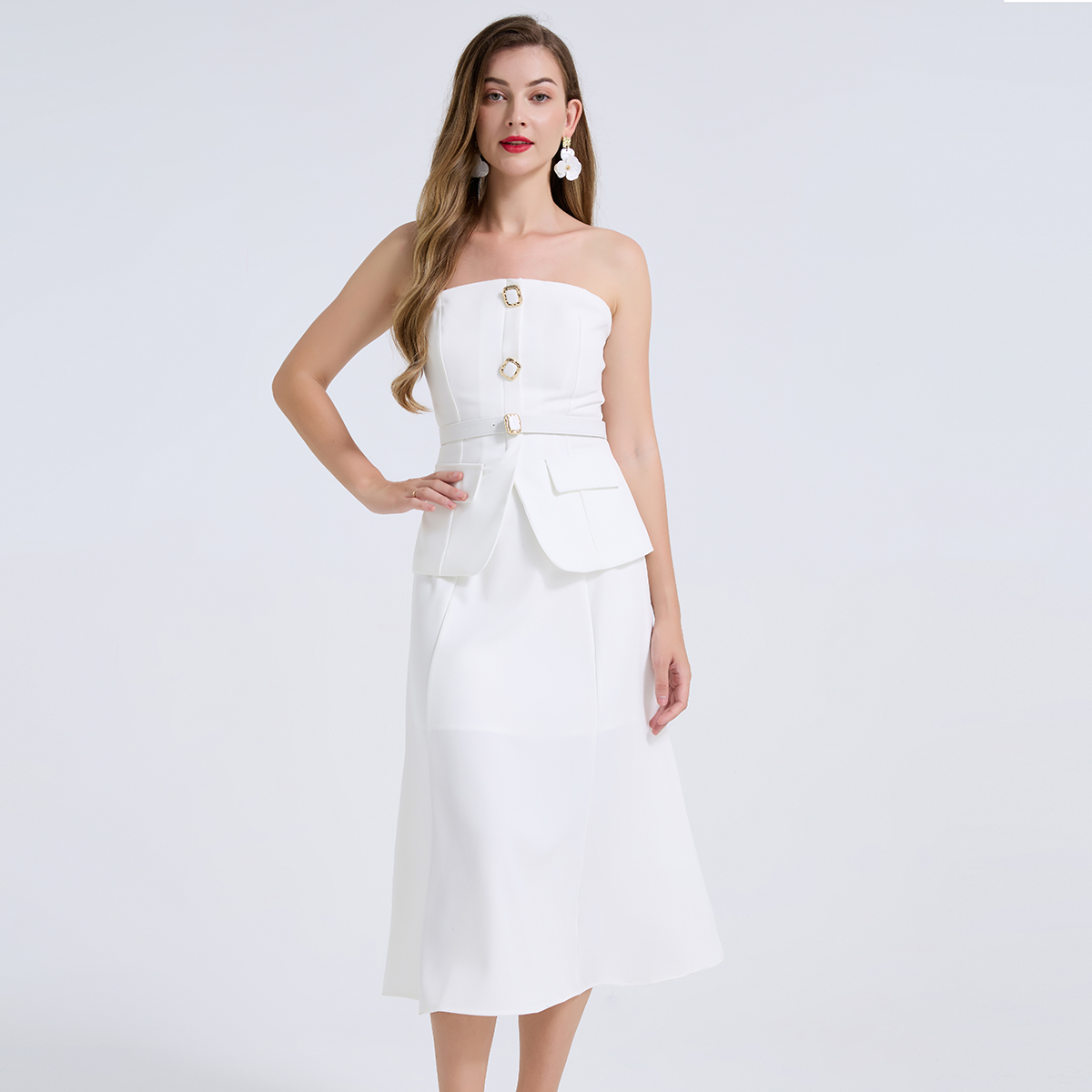 Women'S Formal Day Wear - طقم نسائي من قطعتين أنيق مع