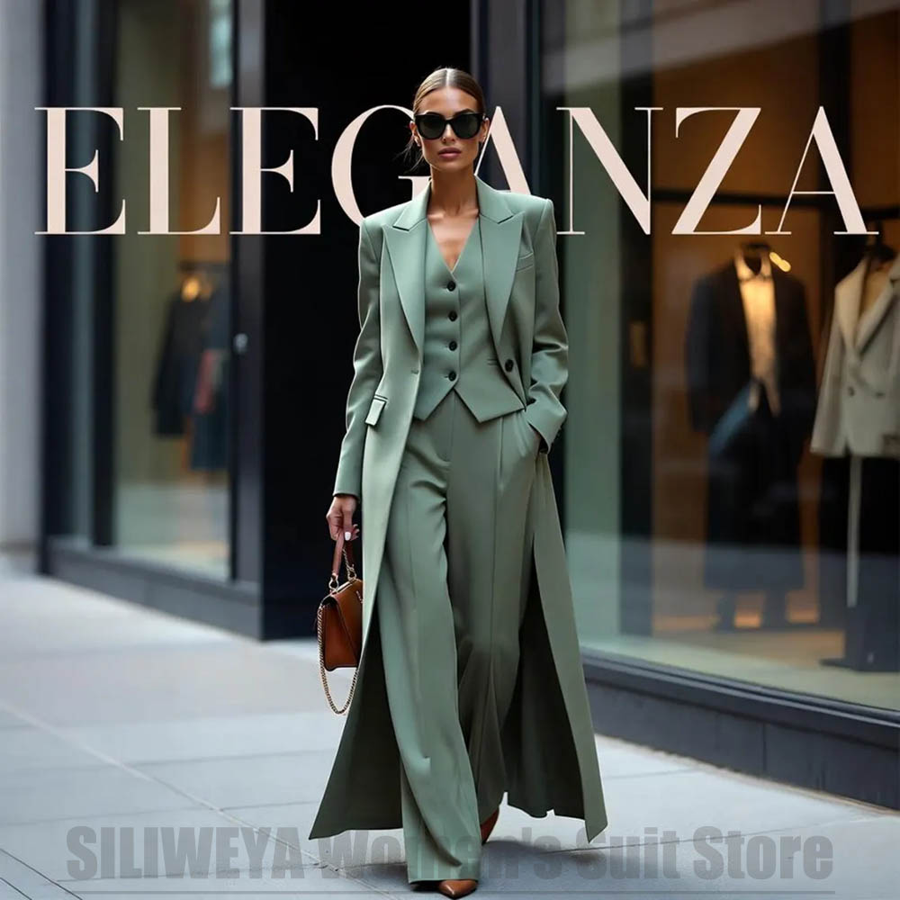 Women Formal Wear With Blazer - طقم بدلة نسائية أنيق من ثلاث