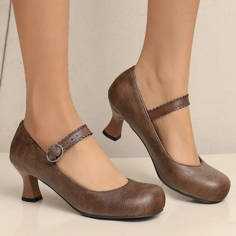 Women Formal Wear Shoes - أحذية نسائية كلاسيكية ماري جين بكعب