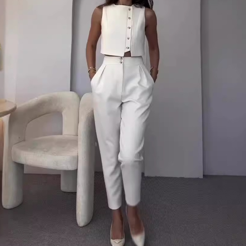 Women Formal Wear Tops - سترة قمم قطعتين مجموعات النساء السراويل