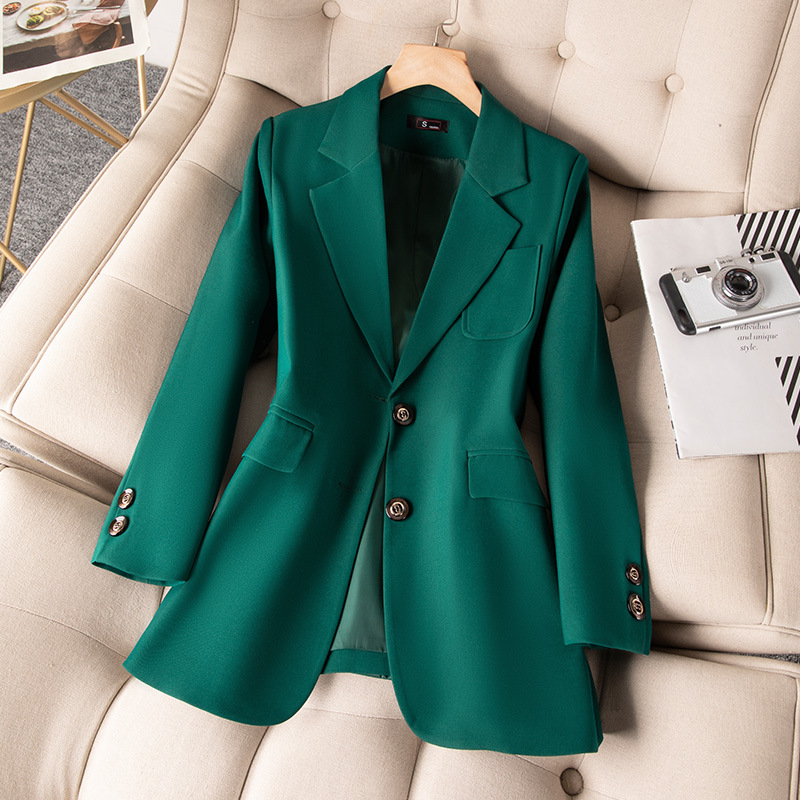 Women Formal Wear Black - أزرق أسود أخضر المرأة معطف السترة