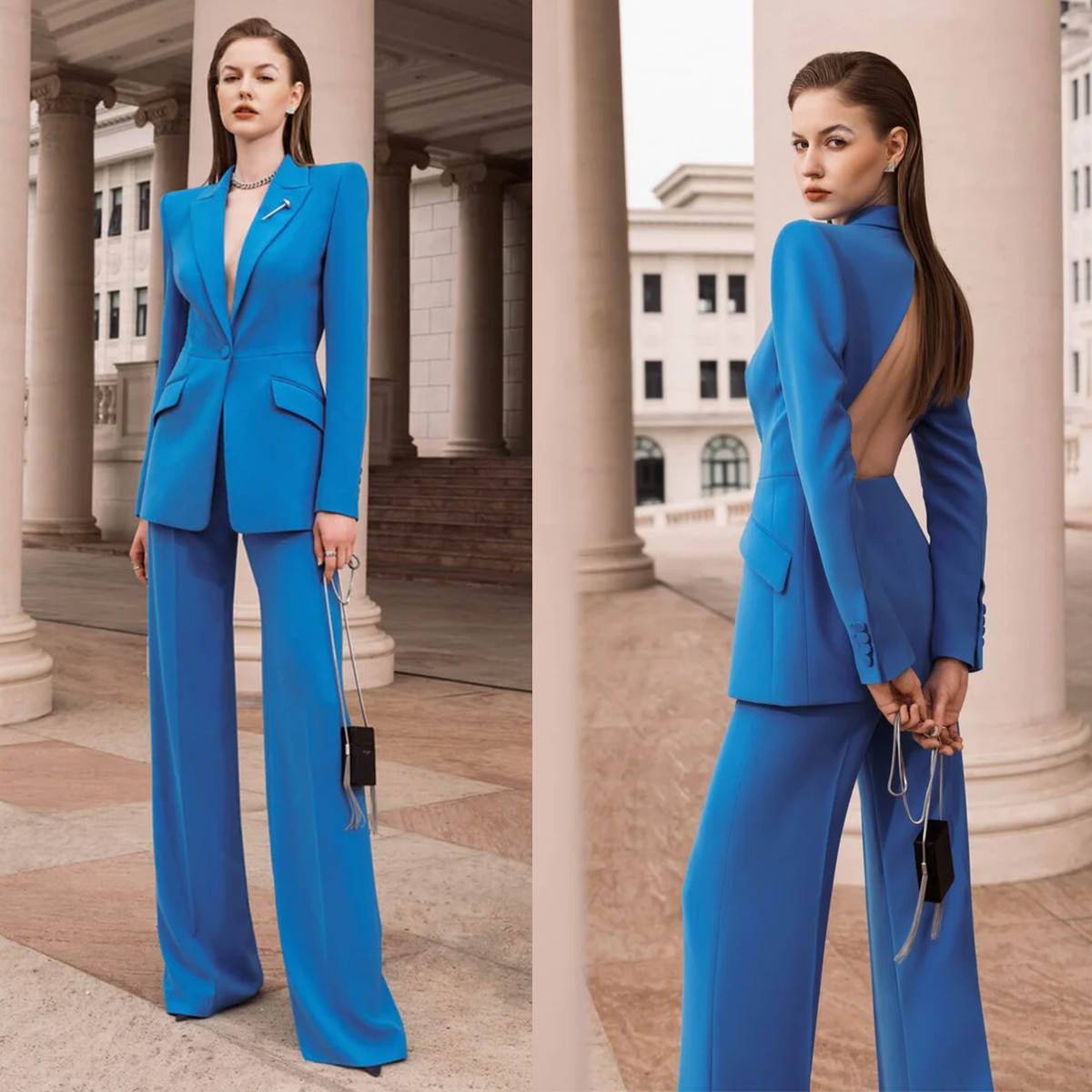 بدلة نسائية مثيرة بظهر مفتوح،  - مراجعة Women Formal Wear For Graduation وسعره