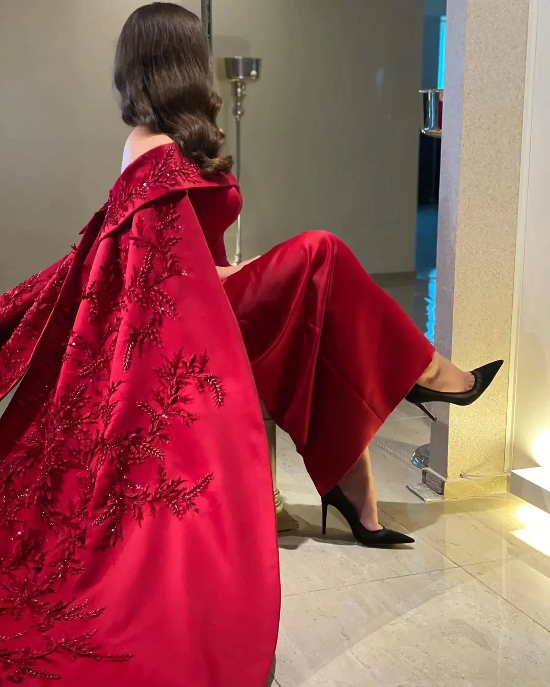 تخصيص الكاحل طول غمد فساتين ال - مراجعة Women Formal Wear For Party وسعره
