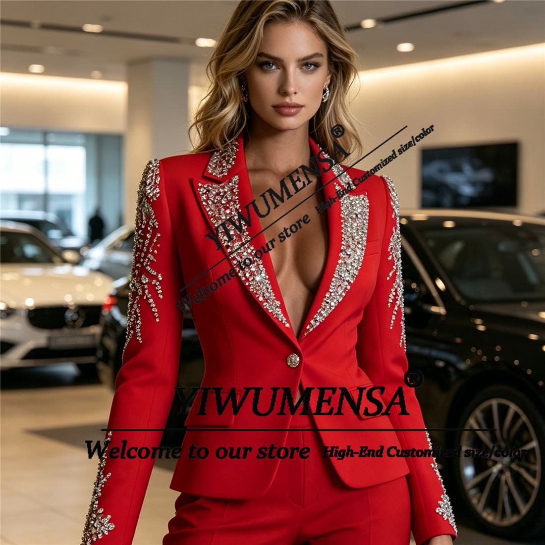 بدلات نسائية فاخرة من قطعتين م - مراجعة Women Formal Wear With Blazer وسعره