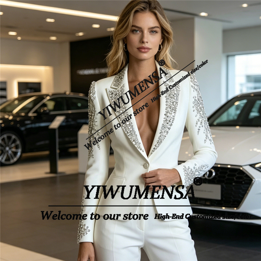 بدلات نسائية فاخرة من قطعتين م - مراجعة Women Formal Wear With Blazer وسعره