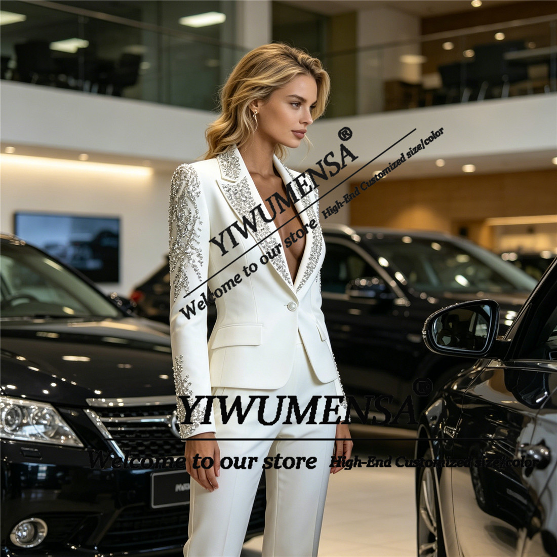 بدلات نسائية فاخرة من قطعتين م - مراجعة Women Formal Wear With Blazer وسعره