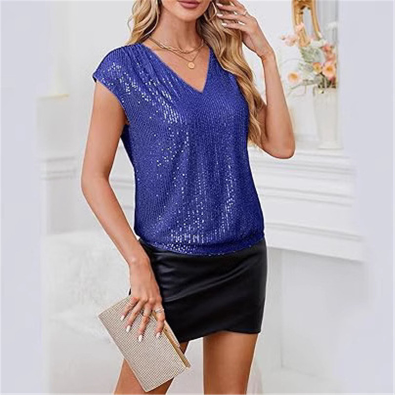 بلوزات مسائية مثيرة بالترتر ال - مراجعة Women Formal Wear Tops وسعره
