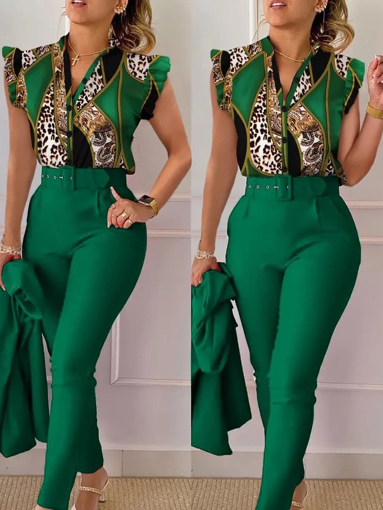 أطقم نسائية أنيقة ضيقة من قطعت - مراجعة Women Formal Wear Tops وسعره