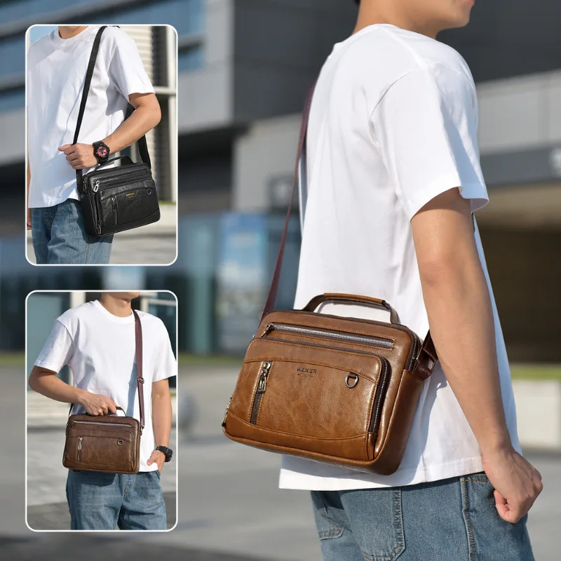 حقيبة كتف رجالية من جلد البولي - مراجعة Structured Handbag Work وسعره