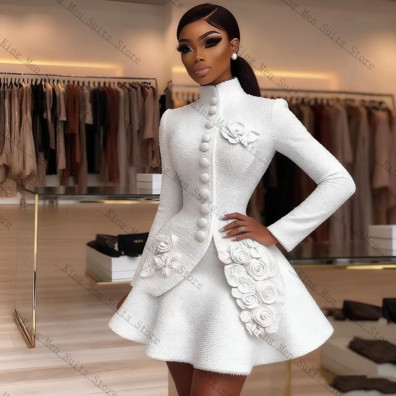 الفاخرة الأبيض المرأة البدلة م - مراجعة Women'S Formal Wear For A Wedding وسعره