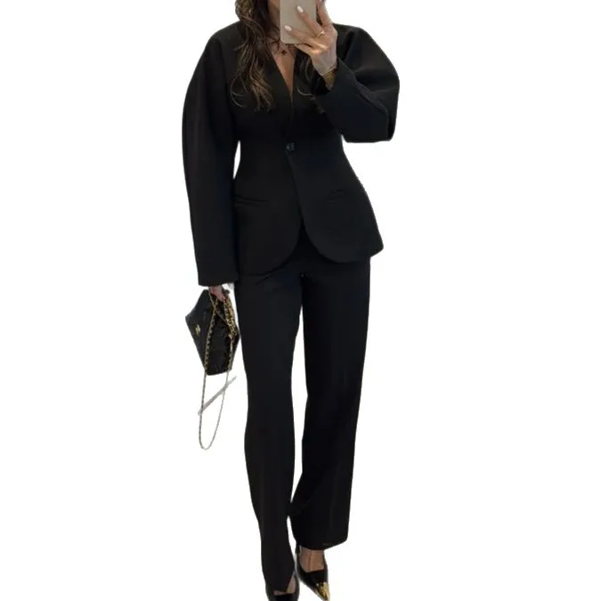 بدلة نسائية جديدة لعام 2025 با - مراجعة Women Formal Wear Black وسعره
