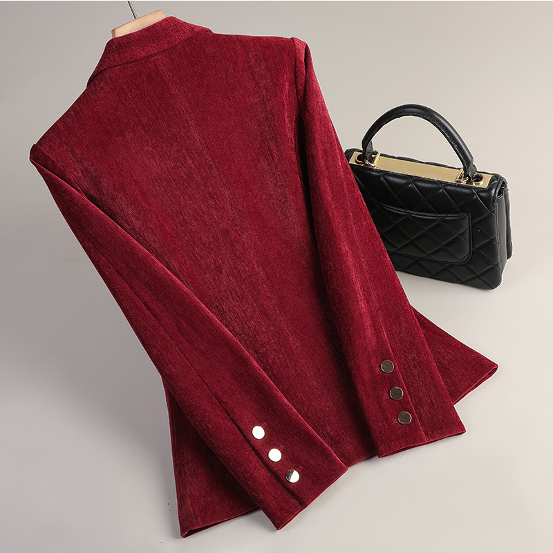 سترة نسائية مخملية باللون الذه - مراجعة Women Formal Wear With Blazer وسعره