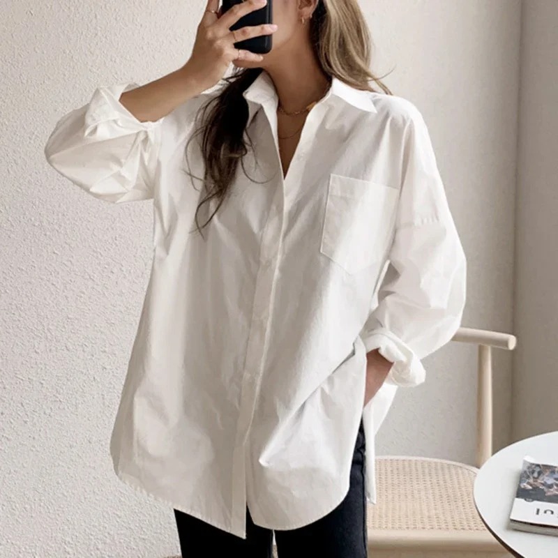 2026 موضة جديدة قميص قطني بكم  - مراجعة Women Formal Wear Tops وسعره