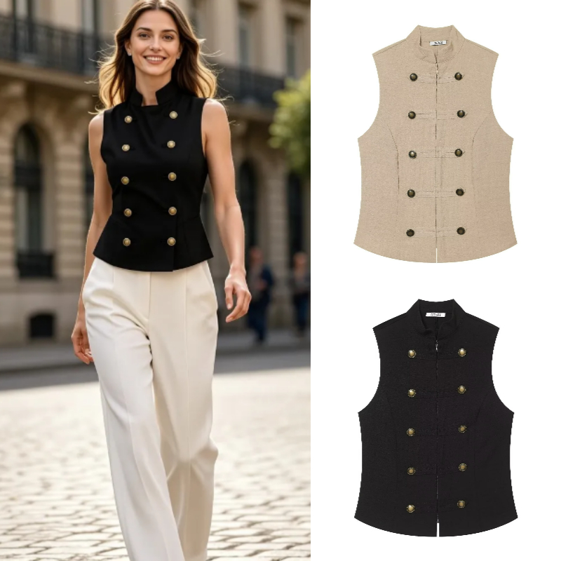 قميص نسائي ضيق بدون أكمام بأزر - مراجعة Women'S Formal Day Wear وسعره