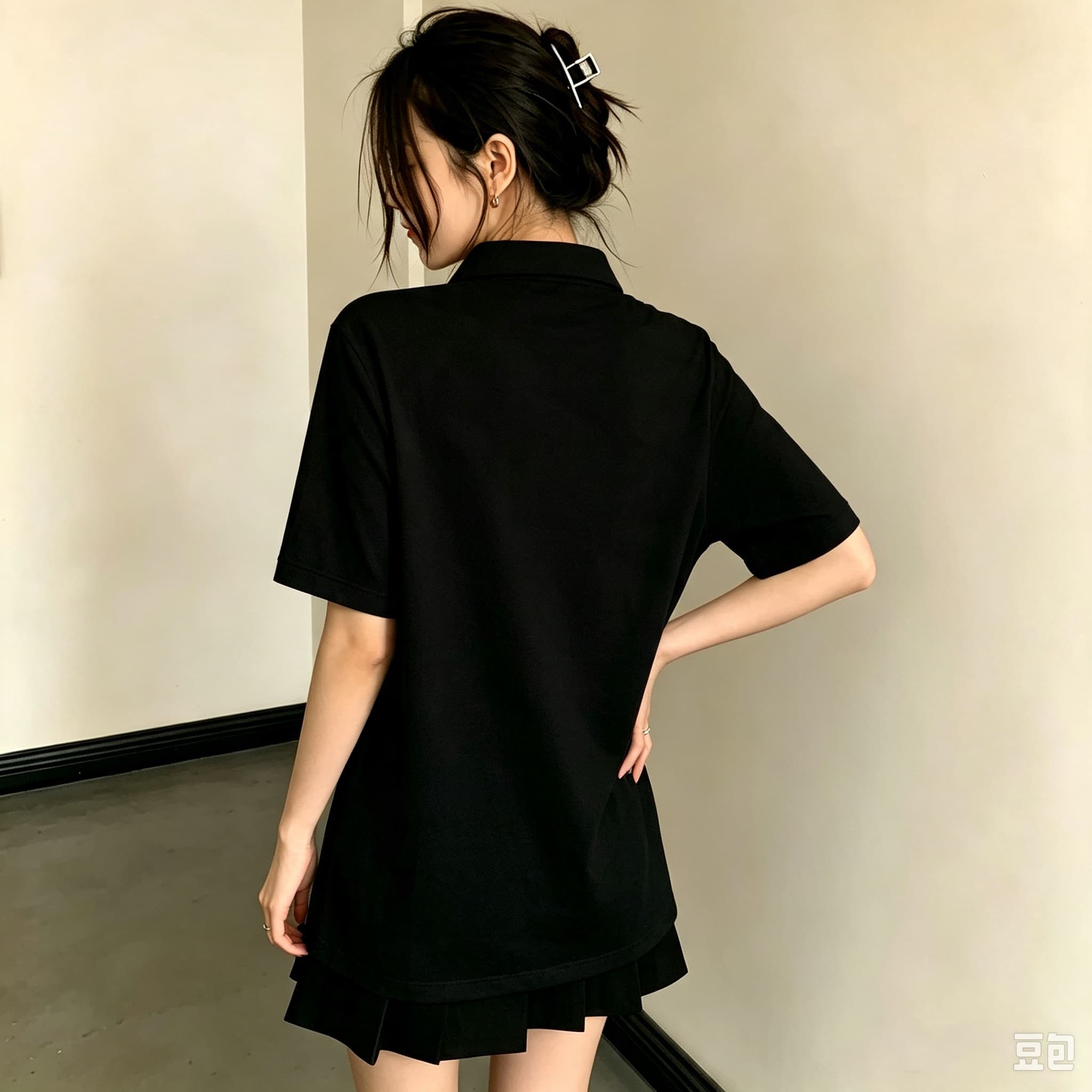قميص بولو أسود للجنسين بياقة م - مراجعة Women Formal Wear Black وسعره