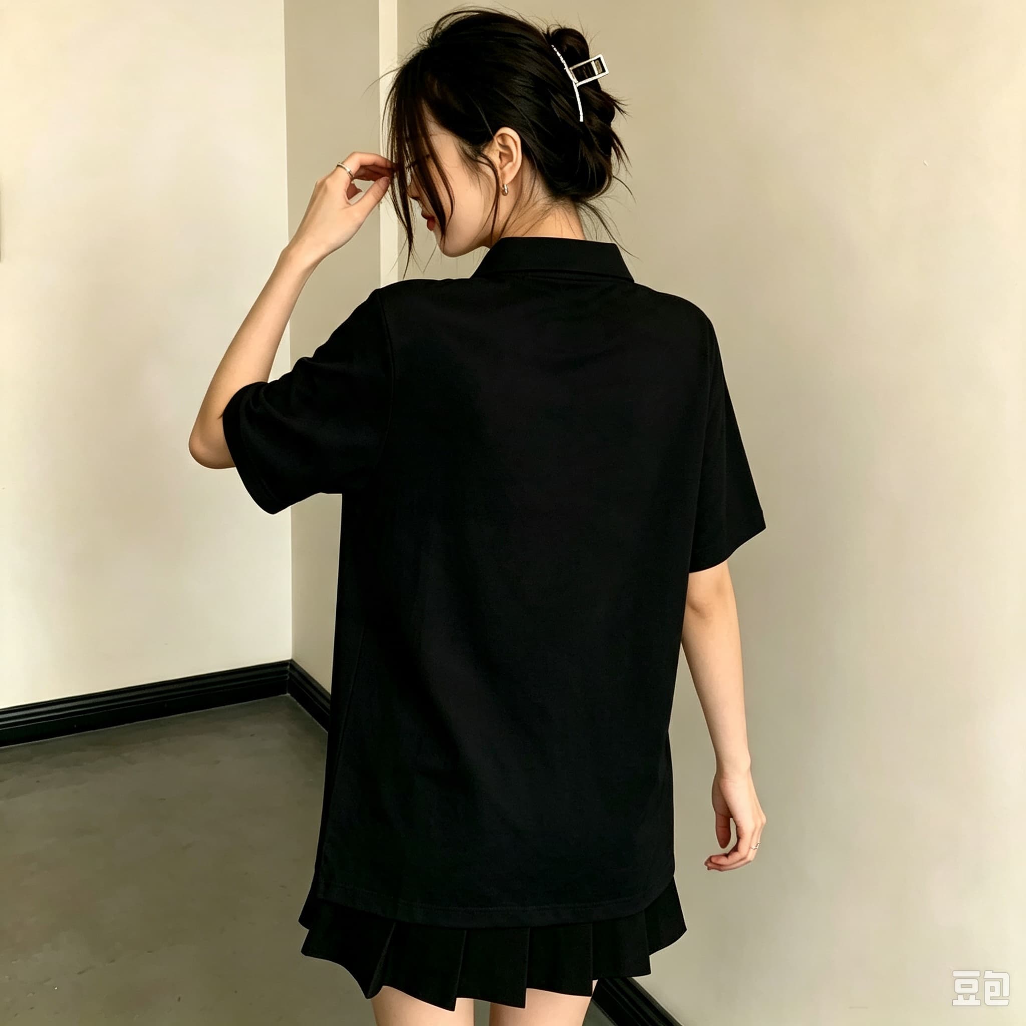 قميص بولو أسود للجنسين بياقة م - مراجعة Women Formal Wear Black وسعره
