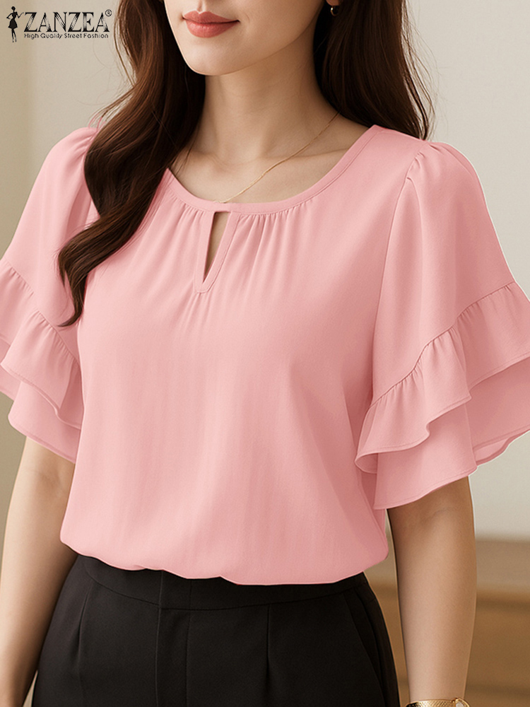 بلوزات نسائية أنيقة من ZANZEA  - مراجعة Women Formal Wear Tops وسعره