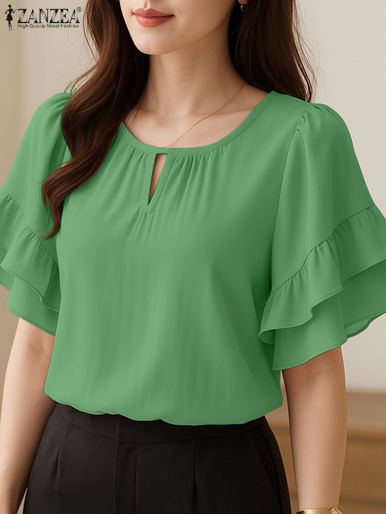 بلوزات نسائية أنيقة من ZANZEA  - مراجعة Women Formal Wear Tops وسعره